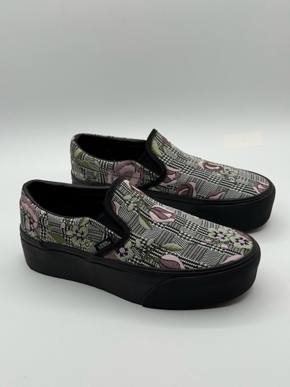 Vans Tapestry Floral Platform Slip-On Sneakers Chunky Sole Street Style Shoes - Picture 14 of 17